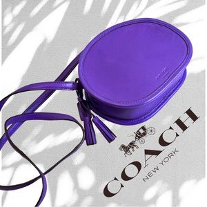 Coach Purple Legacy Sport Leather Canteen Crossbody Bag